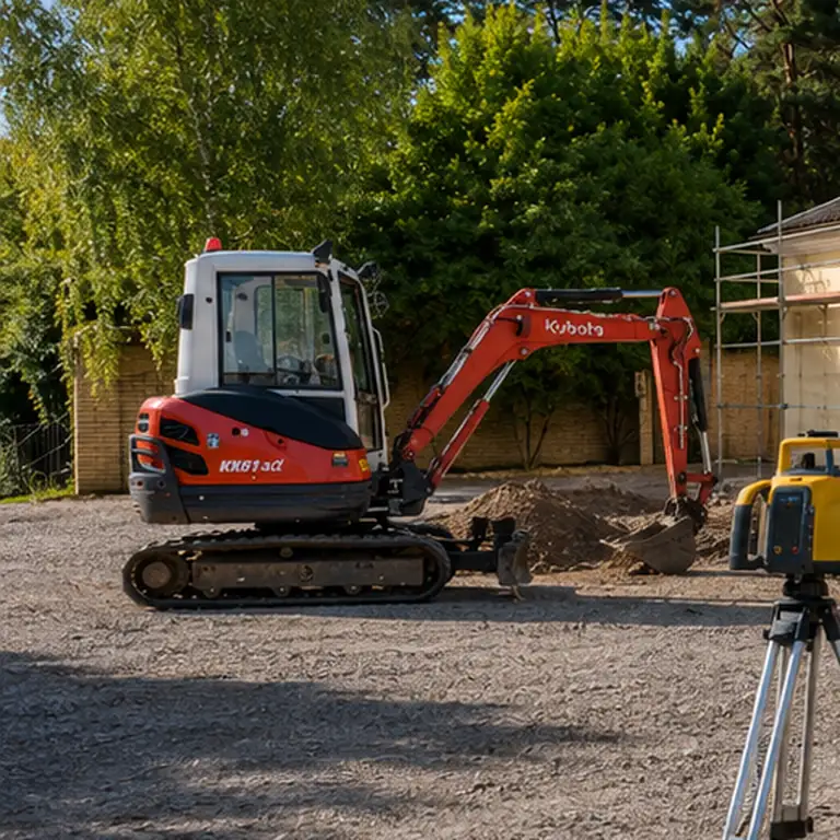 Statybinės technikos nuoma Alytuje – Kubota KX61-3 mini ekskavatorius